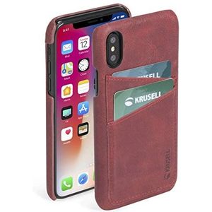 Krusell Sunne 2 Card Cover Case voor Apple iPhone XS/X Max in Rood