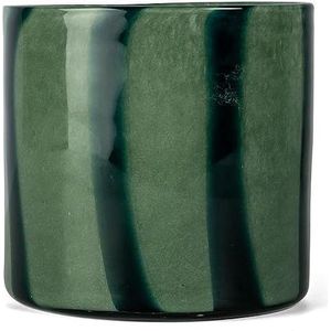 ByOn Vaas theelicht Calore Curve van glas in de kleur groen/beige, maat: M, 5280600221