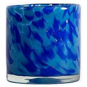 ByOn Theelichtglas Calore van glas in verschillende tinten blauw, maat XS, 5280602728