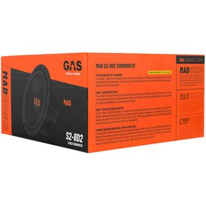 GAS - MAD Level 2 Subwoofer - 8 inch - 2x2 Ohm - Donderende Conus