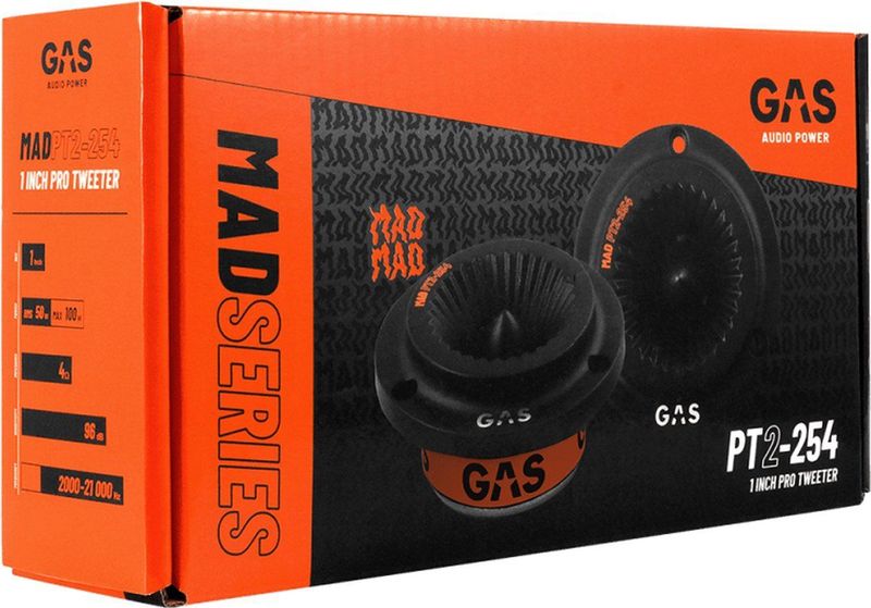 GAS - MAD Level 2 Horn Tweeter - 1 Inch - Zijden Koepel - Neodymium