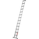 Telesteps Eco Line Telescopische Ladder 3.8m - 12 Treden - Met Softclose en Dwarsbalk - Aluminium