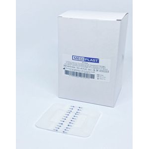Mediplast Waterproof Film met pad wondpleister steriel 9,5 x 8,5cm - doos 50 stuks