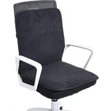 Verwarmd zitkussen voor bureaustoel, heup- en rugverwarmd zitkussen, intelligente temperatuurregelaar en 4 temperatuurinstellingen, automatische uitschakeling, voor thuis, bureaustoel en meer
