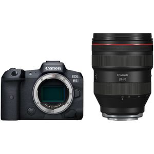 Canon EOS R5 systeemcamera Zwart + RF 28-70mm f/2.0L + EF-adapter