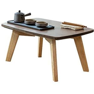 ZJYJFBY Koffietafel, Japanse stijl lage tafel/huishouden vierkante eettafel/vrije tijd tafel, voor Tatami slaapkamer erker Theeruimte (Kleur: A, Maat: 48x30x30cm)