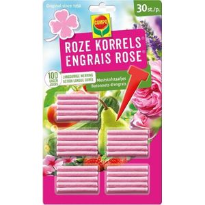 Compo Roze Korrel - meststofstaafjes - set van 30 stuks