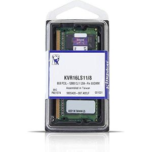 Kingston KCP3L16SD8/8 - Laptopgeheugen - 8GB - DDR3L - SODIMM - 1600MHz - 1 x 8 GB