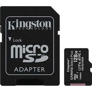 Kingston sdcs2/128gb Canvas Select Plus, 128 GB, MicroSDXC, Class 10 UHS-I