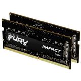 Kingston - FURY Impact - RAM - Zwart - 2 x 16GB - 3200 MHz - DDR4 SO-DIMM