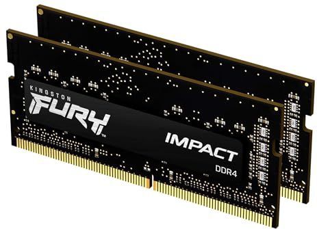 Kingston - FURY Impact - RAM - Zwart - 2 x 16GB - 3200 MHz - DDR4 SO-DIMM