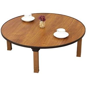 Opvouwbare tafel, ronde eettafel/Japanse stijl lage tafel/studeertafel/klein bureau, voor Tatami slaapkamer baai venster theezaal, H30CM (maat: 70cm)