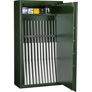 MustangSafes Wapenkluis MSG 7-17 S1 - 14 Wapenplaatsen - 124 cm Geweer lengte - Dubbelbaard Sleutelslot