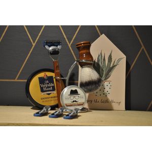 Bamboe scheerset deluxe - Scheermesjes - Cadeau voor hem