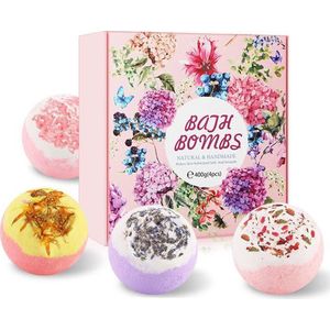 4 XL Bruisballen voor bad - Bath bombs set - badzeep - Bad - bruisballen natuurlijk - bruistablet