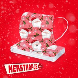 Zuurstokken  | Kerstkapje - Kerst mondkapjes |  | 3-laags | mondmasker | niet-medisch | kerstcadeau | kerstkado | kerstman en zuurstokken