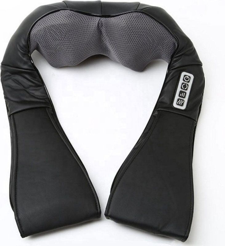 Shiatsu Massagekussen - Met Warmte Therapie - Nekmassage Apparaat - Massageapparaat - Merk: BX Fitness® - Kleur: Zwart -