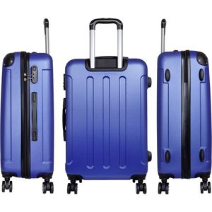 Reiskoffer - Koffer met TSA slot - Reis koffer op wielen - Stevig ABS - 61 Liter - Avalon - Blauw - Travelsuitcase - M