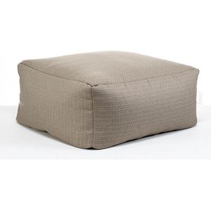 Laui lounge Boho - Vierkante Poef - Outdoor - Taupe - 68 x 68 x 34 cm