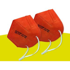 Oranje Mondmaskers met 5 lagen | Olympische spelen | Mondkapjes met hogere bescherming | Oranje stevige mondmaskers