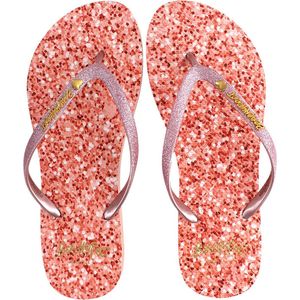 BeachyFeet Teenslippers Rose Shimmer - Roze - 39