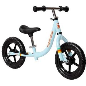 FabricBike Mini 12 inch fiets zonder pedalen voor kinderen van 18 maanden - 3 jaar - Ultralichte leerfiets met verstelbaar stuur en zadel (Mini Sunrise Blue)