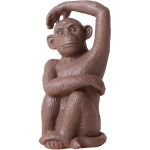 Kolibri Home | Ornament - Decoratie beeld Sitting Monkey - Brown