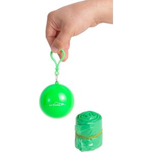 Regenponcho Groen - Draagbaar- Sleutelhanger