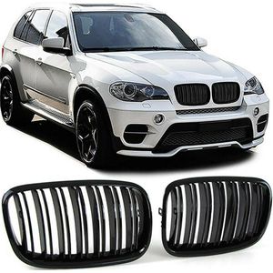 Passend Voor Bmw X5 E70 X6 E71 Grill Nieren Sport Pianolak Piano lak Zwart Hoogglans Performance M 3.0 3.5 4.0 5.0 Xdrive M50D 35i 30d 40d 50d Twin Turbo