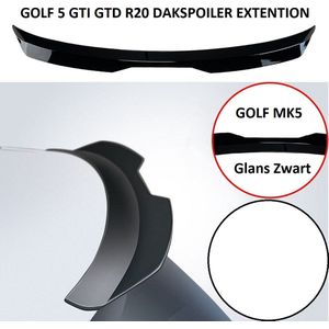 Dakspoiler Extention Lip Styling Dak Spoiler Hoogglans Zwart Geschikt Voor VW Golf 5 GTI GTD GT R32