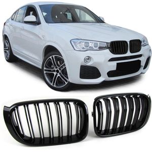 Sport Grill Nieren Passend Voor Bmw X3 F25 X4 F26 VANAF 2014 t/m 2018 Glans Zwart M Look 2.0 2.5 2.8 3.0 3.5 LCI Styling Dubbele Spijl