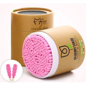 Wattenstaafjes - Roze - 200 stuks - Oorstokjes - Duurzaam - Oorstaafjes