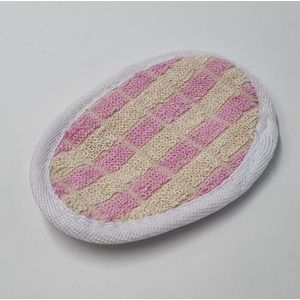 2 douche spons Roze - Scrub - douche spons - Massage - Sponzen - 100% duurzaam - Eco - Badspons