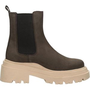 PS. POELMAN Chelsea boots Enkellaarsjes Hak - donkerbruin - Maat 36