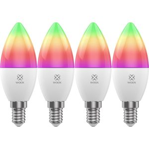 WOOX R9075 4-Pack smart led bulb E14 RGB+CCT RGB+CCT