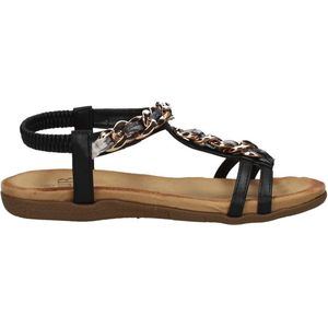 SUB55 Comfortabel Sandalen Plat - zwart - Maat 37