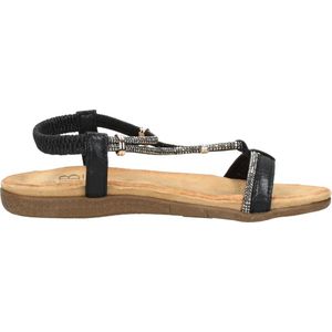 SUB55 Comfortabel Sandalen Plat - zwart - Maat 39