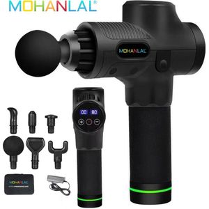 MOHANLAL® XL Massage Acupressuur Compressie Shiatsu Vibratie Klop & Rolmassage LED touchscreen met 6 massagekoppen in luxe koffer | Professioneel hand massage apparaat