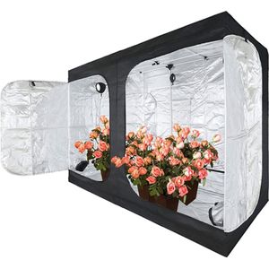 Indoor Growbox 200x200x200cm - Hobbykas Voor Binnen - Kweektent - Growtent - Greenhouse - Waterdicht - 600D Oxford Stof - Zwart
