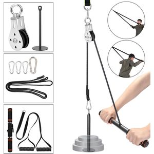 Kabelsysteem Met Triceps Touw - Fitness Kabel - Biceps & Tricep Trainer - Voor Krachtstation - Homegym Accessoires - 2 Meter Lengte
