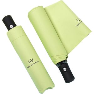 UV Paraplu - Paraplu en Parasol in één - Opvouwbaar - met UV bescherming - Mini Zonneparaplu - Hand Parasol - Kleur Hazel Groen