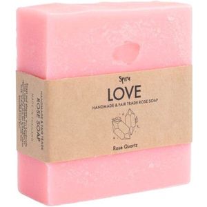 Fair Trade Edelsteen Zeep Roos & Rozenkwarts