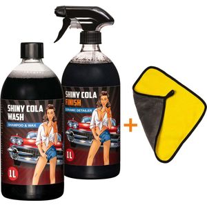 Auto Wax Pro Glans Shiny Cola Set-  Auto Shampoo & Ceramic Wax