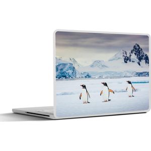 Laptop sticker - 11.6 inch - Drie pinguïns - 30x21cm - Laptopstickers - Laptop skin - Cover