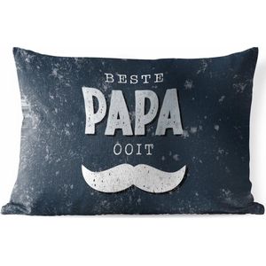 Buitenkussens - Quotes - Vaderdag - Cadeau voor Man - Beste papa ooit - Spreuken - 60x40 cm - Weerbestendig - Vaderdag cadeautje - Cadeau voor vader en papa