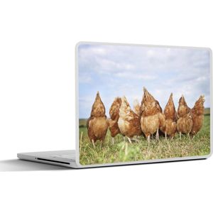 Laptop sticker - 12.3 inch - Kippen in het veld - 30x22cm - Laptopstickers - Laptop skin - Cover
