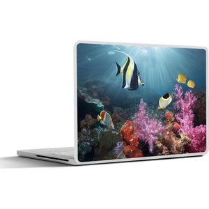 Laptop sticker - 11.6 inch - Kleurig koraal - 30x21cm - Laptopstickers - Laptop skin - Cover