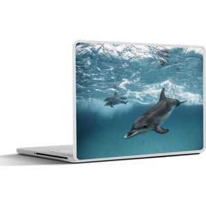 Laptop sticker - 10.1 inch - Dolfijn - Water - Zee - 25x18cm - Laptopstickers - Laptop skin - Cover