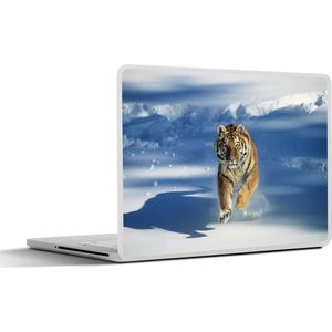 Laptop sticker - 12.3 inch - Tijger - Sneeuw - Rennen