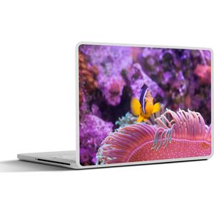 Laptop sticker - 13.3 inch - Koraal - Vis - Roze - 31x22,5cm - Laptopstickers - Laptop skin - Cover